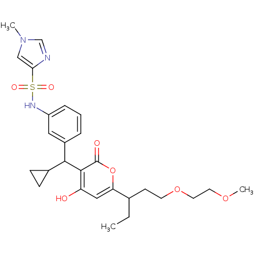 Chemical structure of BindingDB Monomer ID 1180