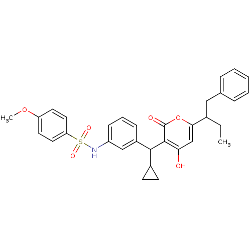 Chemical structure of BindingDB Monomer ID 1187