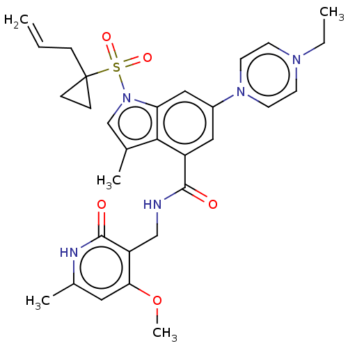 Chemical structure of BindingDB Monomer ID 464570